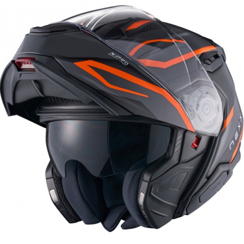 Casco de moto abatible Nexx X.Lifetour PRO Mile naranja-gris mate liquidación
