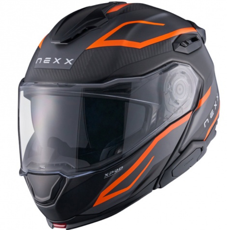 Casco de moto abatible Nexx X.Lifetour PRO Mile naranja-gris mate liquidación