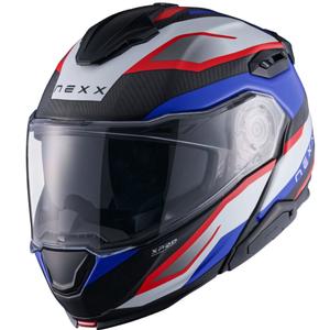 Casco de moto abatible Nexx X.Lifetour PRO Mile azul mate-rojo