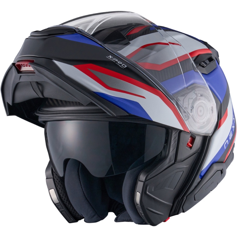 Casco de moto abatible Nexx X.Lifetour PRO Mile azul mate-rojo
