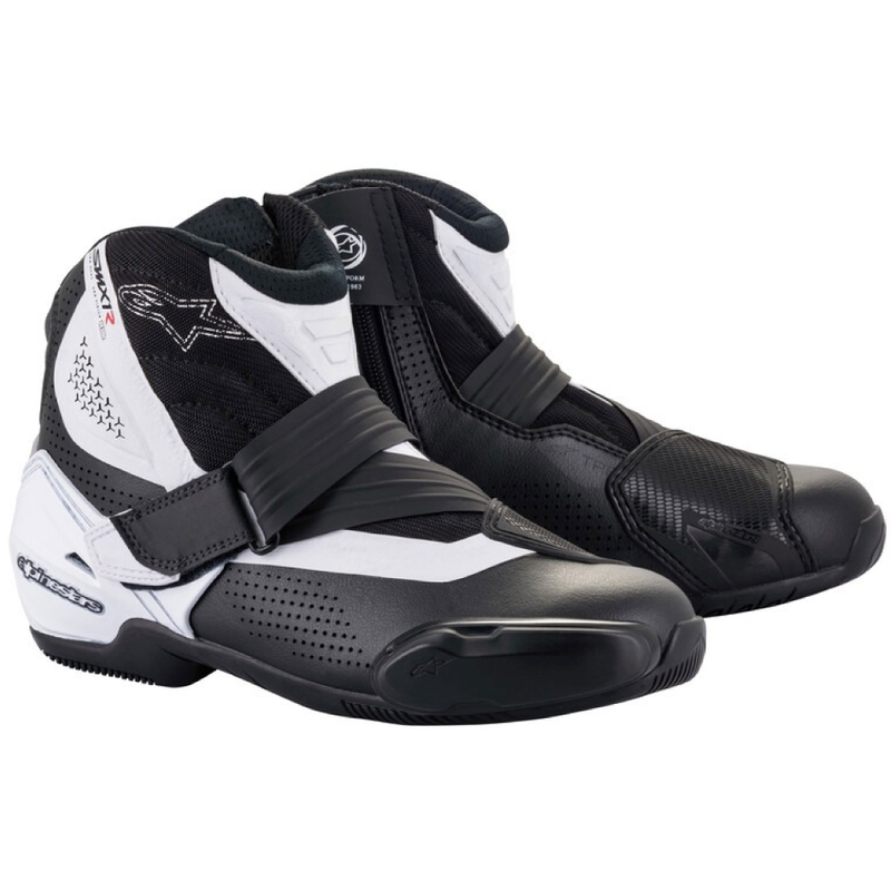 Botas de moto Alpinestars SMX-1 R Vented negro-blanco