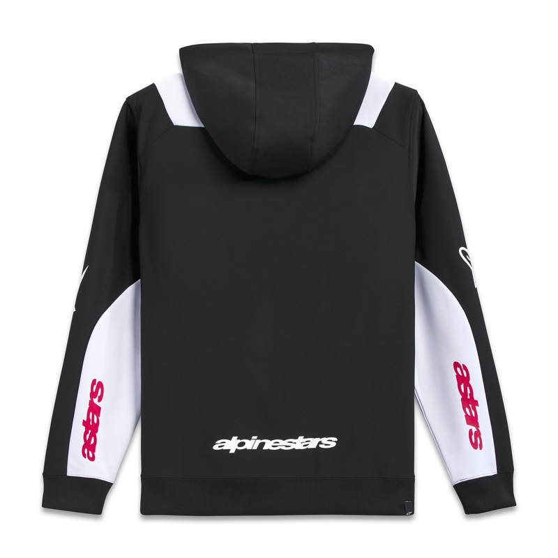 Sudadera con capucha Alpinestars Sessions 3 negro-blanco-rojo