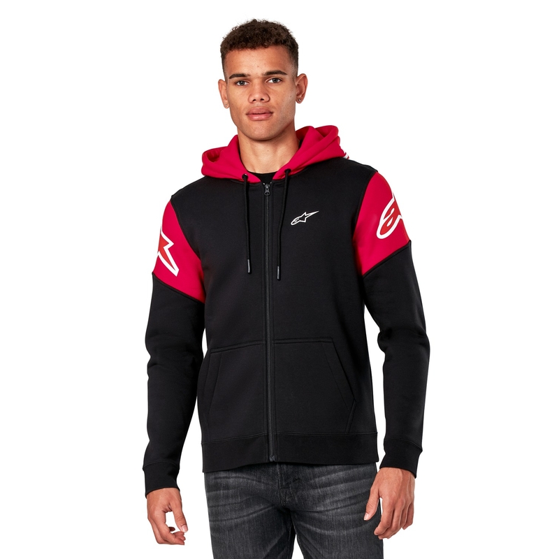 Sudadera con capucha Alpinestars Velocity negro-rojo