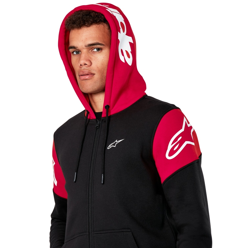 Sudadera con capucha Alpinestars Velocity negro-rojo