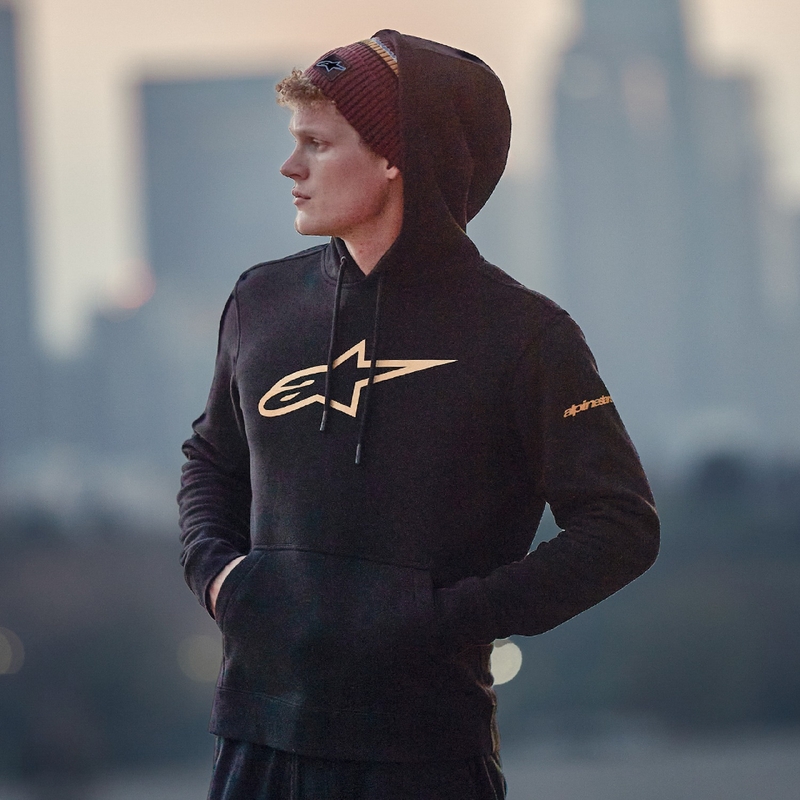 Sudadera con capucha Alpinestars Gilded negro-oro