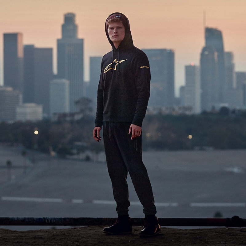 Sudadera con capucha Alpinestars Gilded negro-oro
