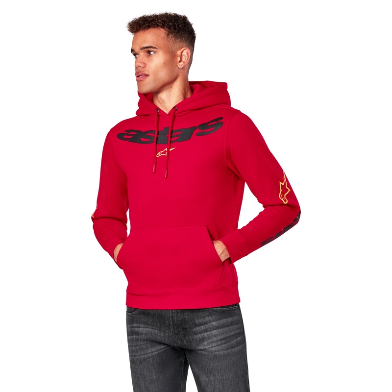 Sudadera con capucha Alpinestars Elliptic rojo