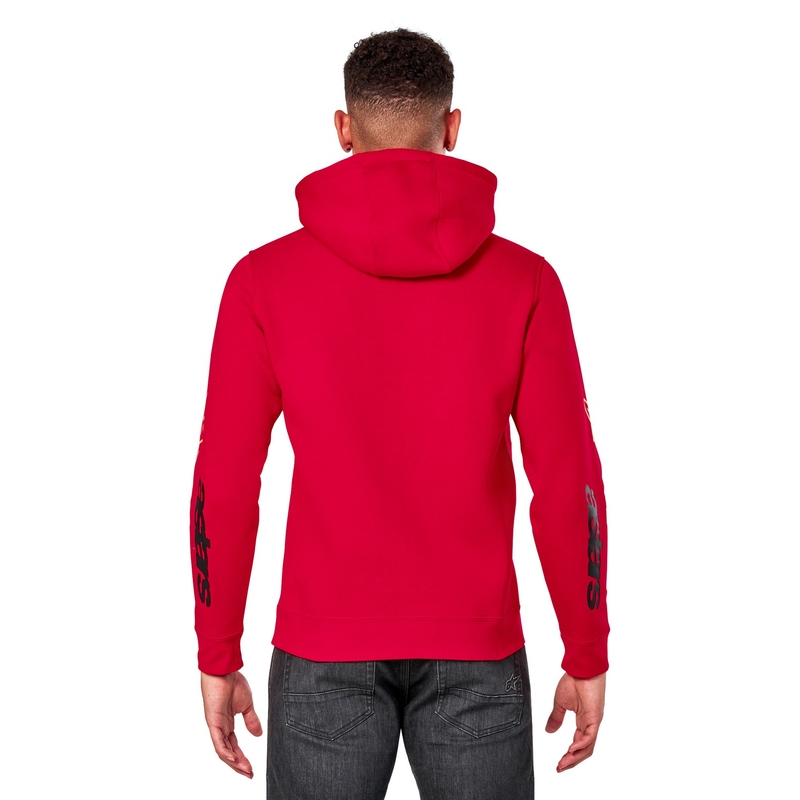 Sudadera con capucha Alpinestars Elliptic rojo