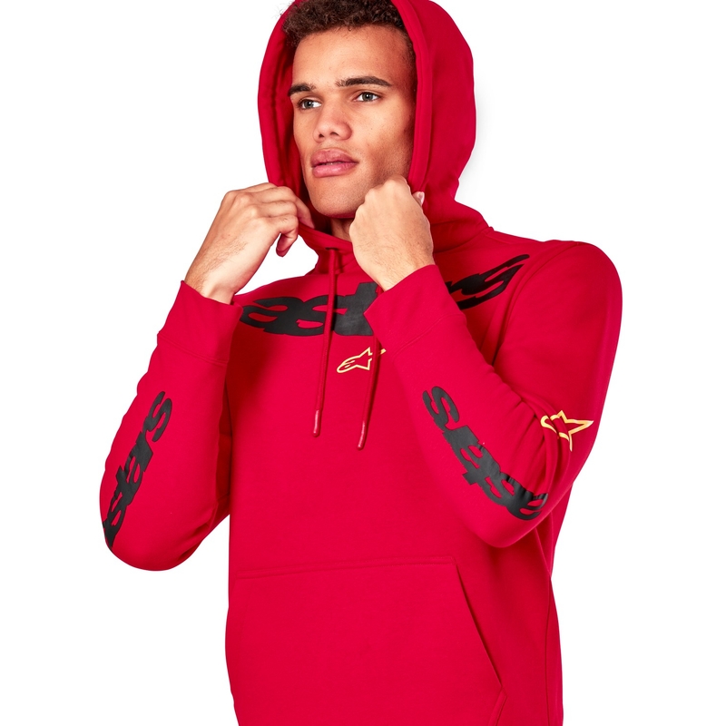 Sudadera con capucha Alpinestars Elliptic rojo