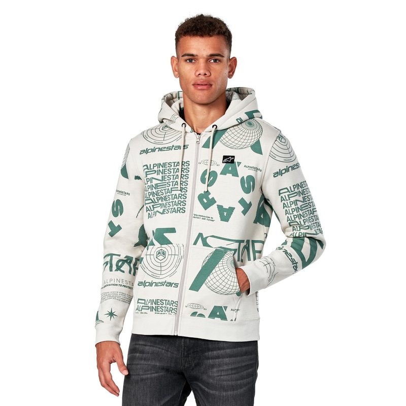 Sudadera con capucha Alpinestars Determinant blanco roto