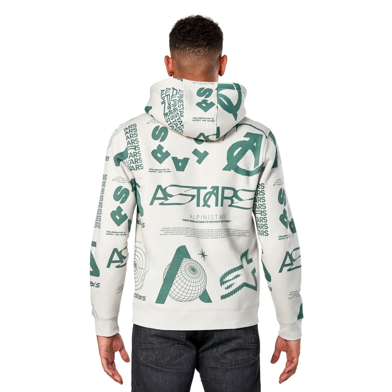 Sudadera con capucha Alpinestars Determinant blanco roto