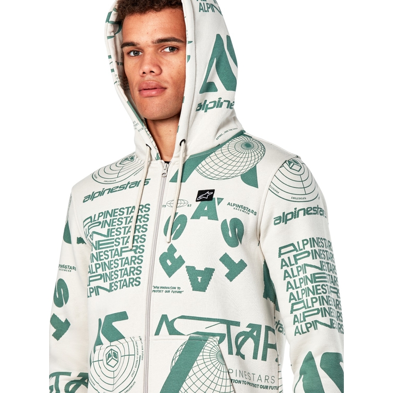 Sudadera con capucha Alpinestars Determinant blanco roto