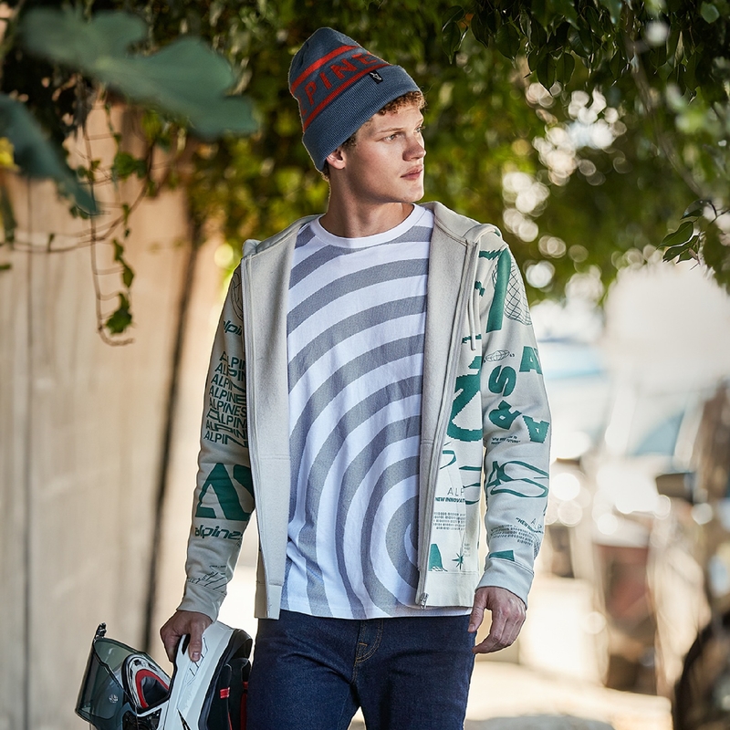 Sudadera con capucha Alpinestars Determinant blanco roto