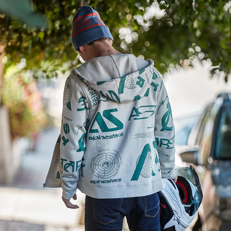 Sudadera con capucha Alpinestars Determinant blanco roto