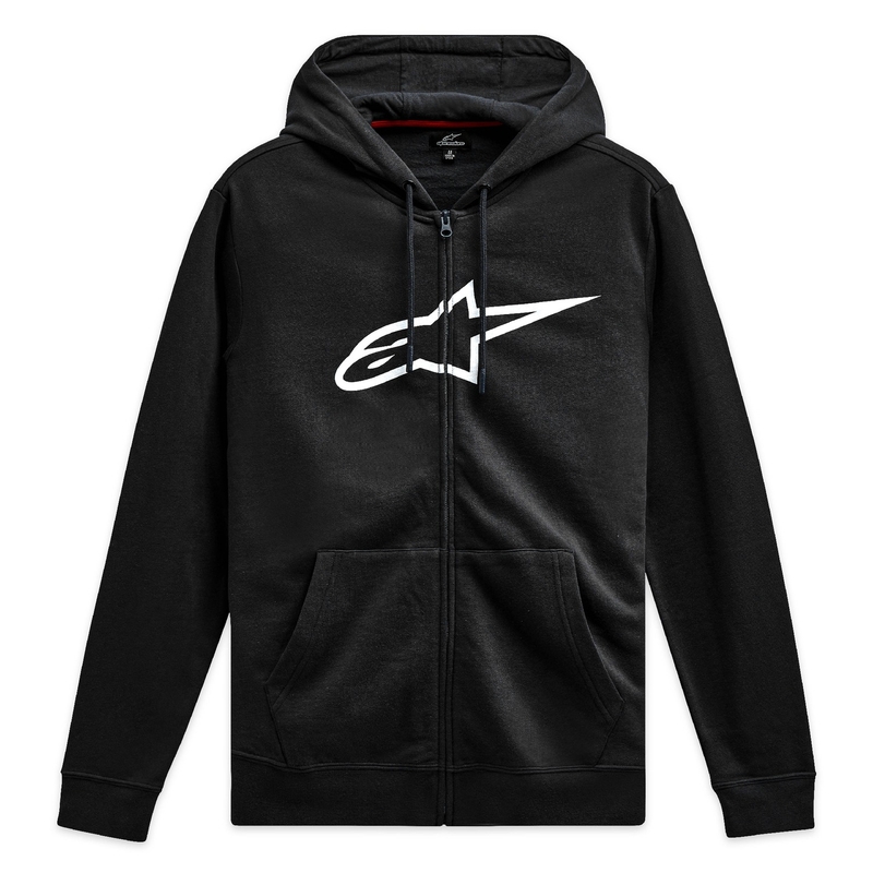 Sudadera con capucha Alpinestars Ageless Zip 3 negro-blanco