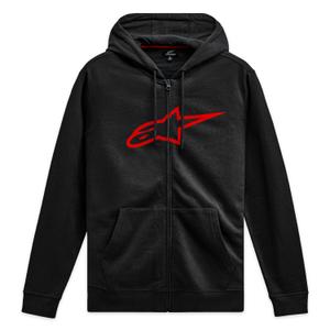 Sudadera con capucha Alpinestars Ageless Zip 3 negro-rojo