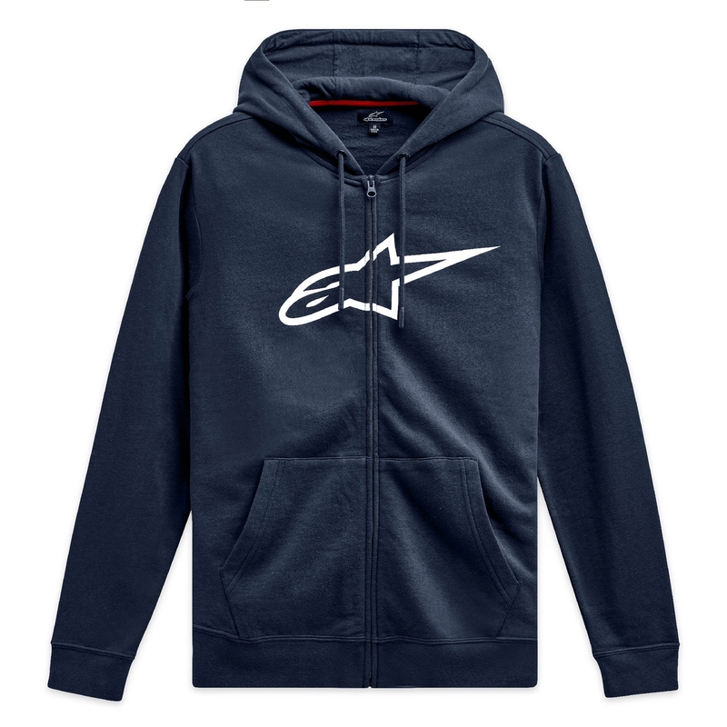 Sudadera con capucha Alpinestars Ageless Zip 3 azul-blanco