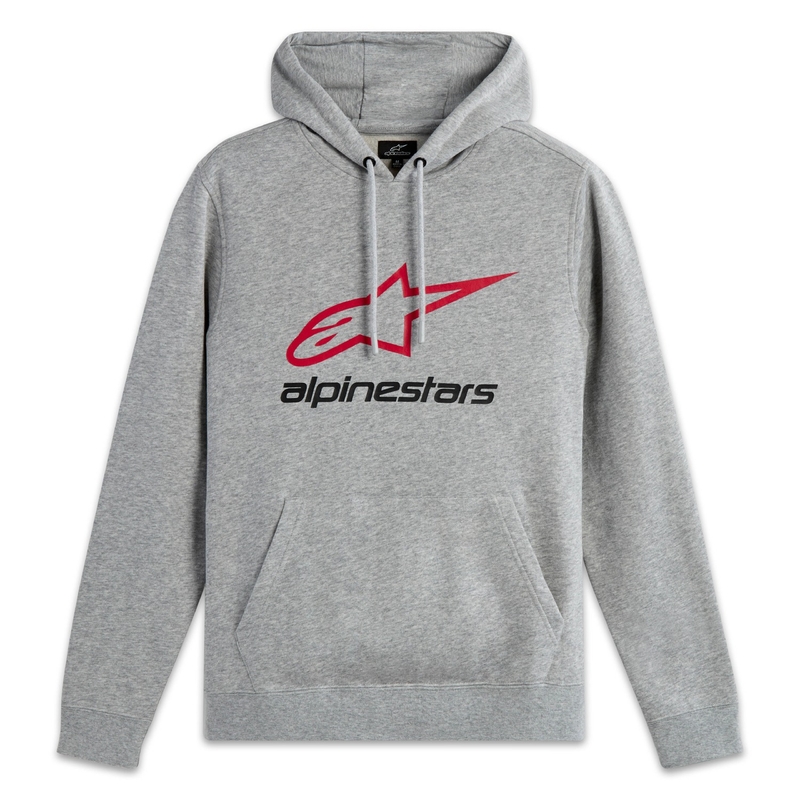 Sudadera con capucha Alpinestars Always 3 gris-rojo-negro