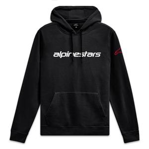 Sudadera con capucha Alpinestars Wordmark 3 negro-blanco-rojo