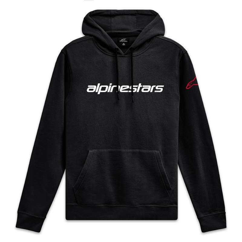 Sudadera con capucha Alpinestars Wordmark 3 negro-blanco-rojo