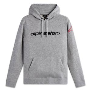 Sudadera con capucha Alpinestars Wordmark 3 gris-rojo-negro