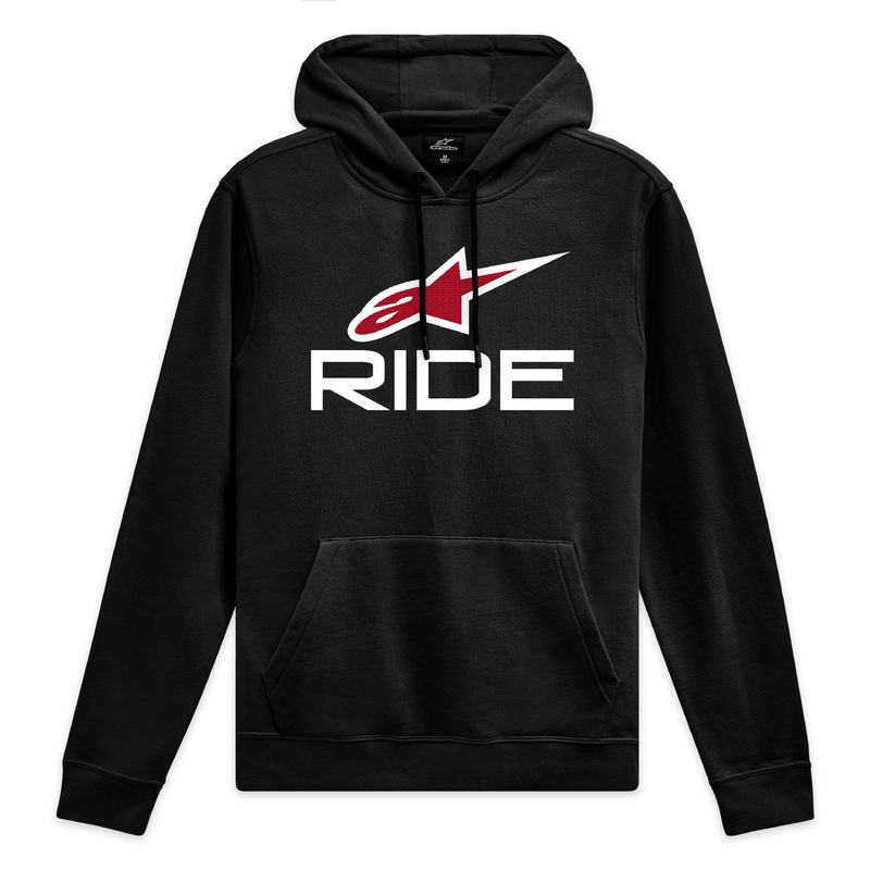 Sudadera con capucha Alpinestars Ride 4 negro-blanco-rojo