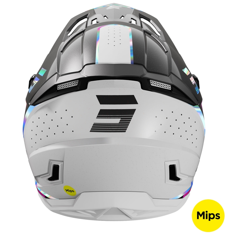 Casco de motocross Shot Core Honor negro-perla holográfica