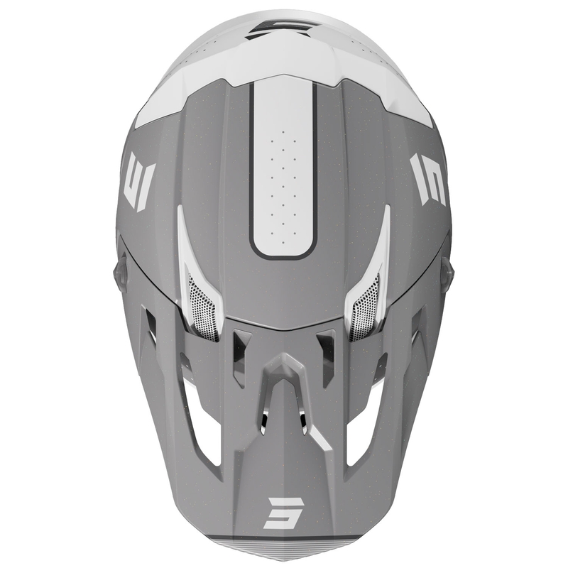 Casco de motocross Shot Core Honor gris-perla