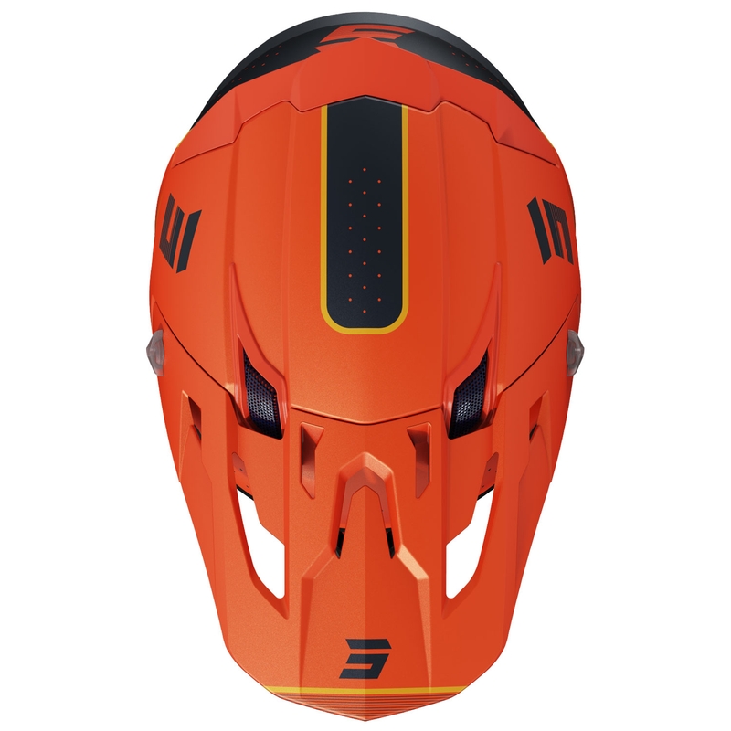 Casco de motocross Shot Core Honor naranja-negro mate