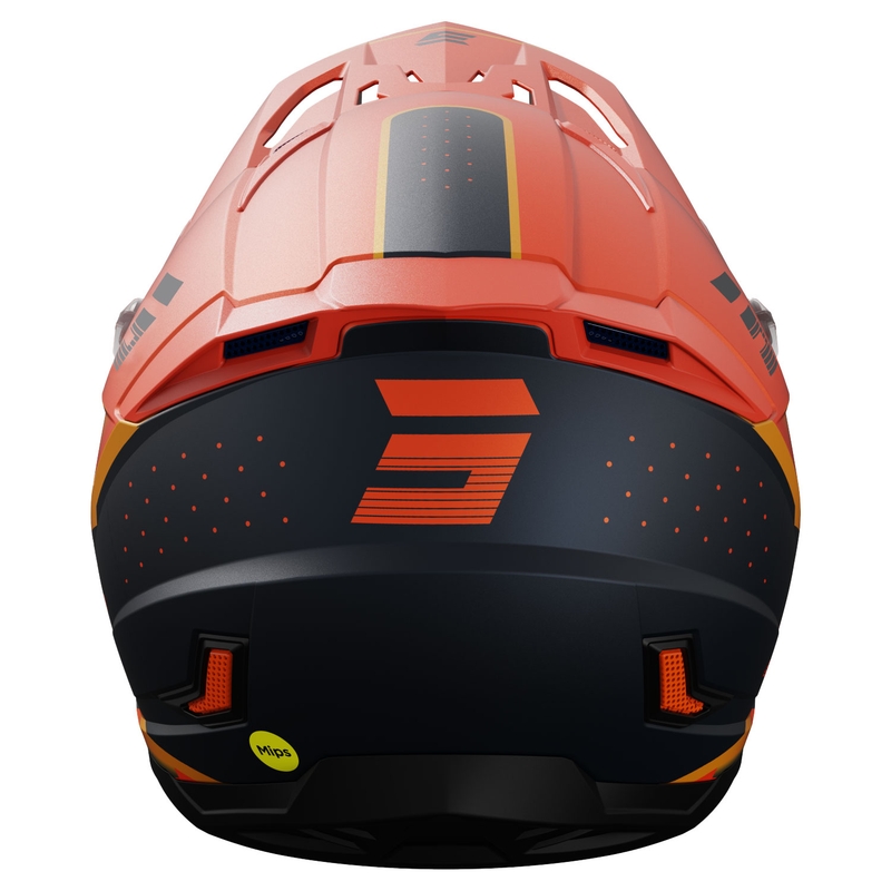Casco de motocross Shot Core Honor naranja-negro mate