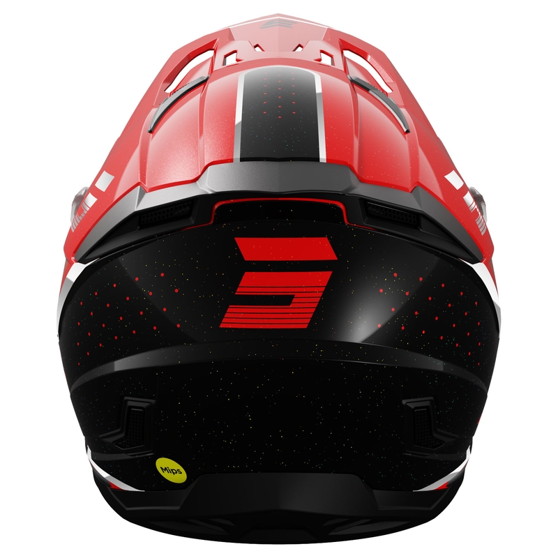 Casco de motocross Shot Core Honor rojo-negro-perla