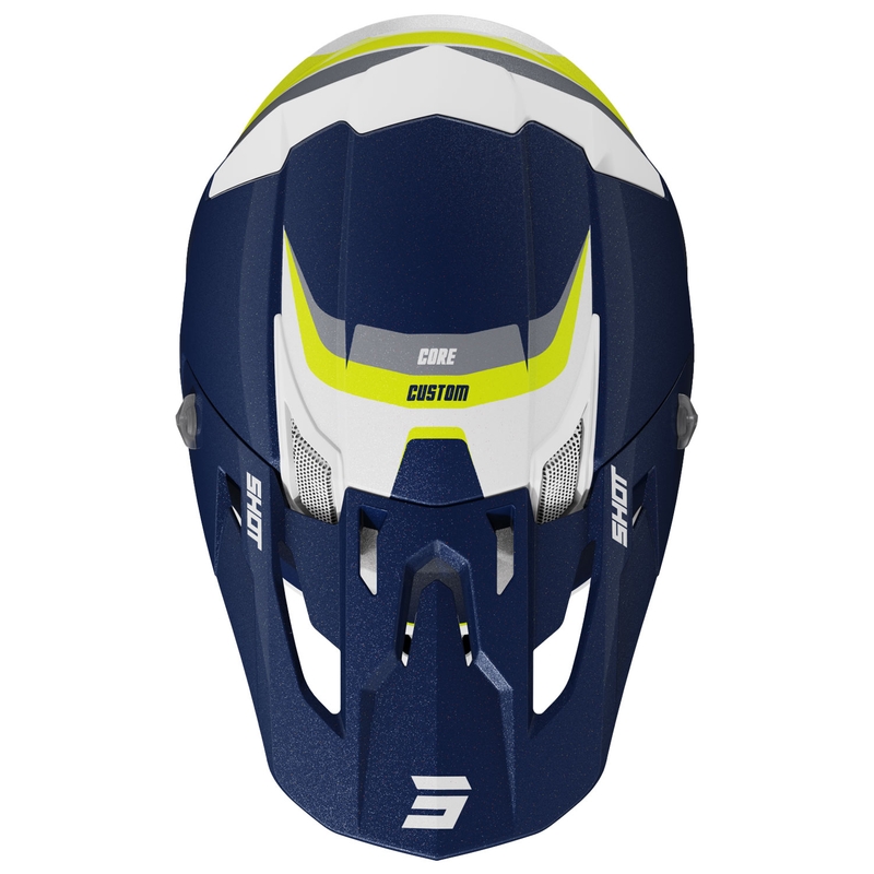 Casco de motocross Shot Core Custom azul-perla
