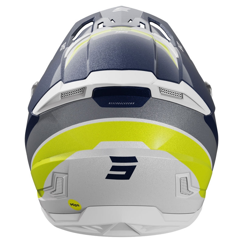 Casco de motocross Shot Core Custom azul-perla