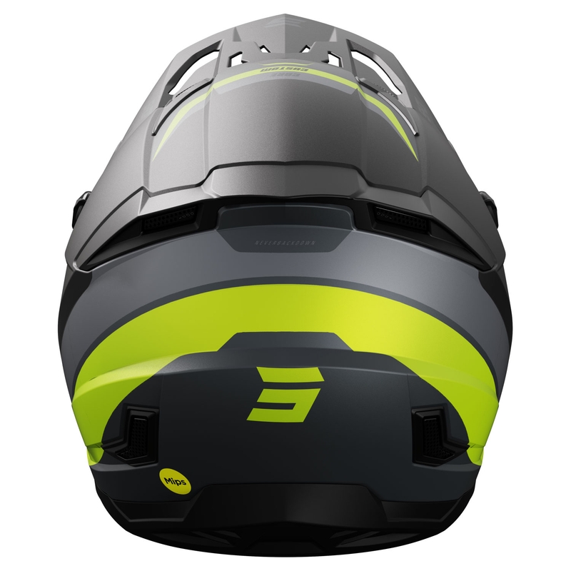 Casco de motocross Shot Core Custom negro-amarillo fluo