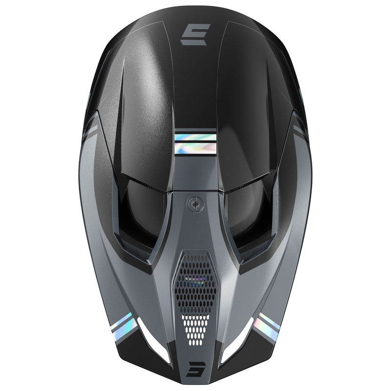 Casco de motocross Shot Race Sprint perla negro-gris