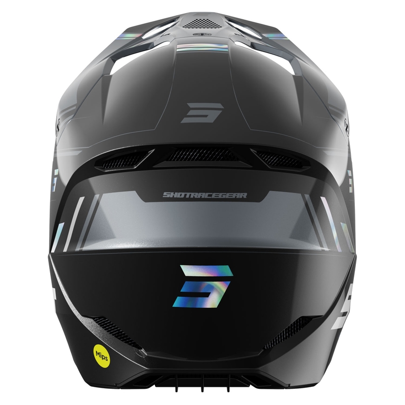 Casco de motocross Shot Race Sprint perla negro-gris