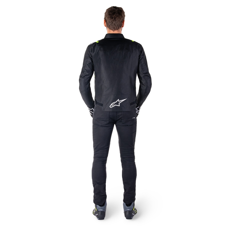 Chaqueta de moto Alpinestars T-SPS 2 Waterproof negro-blanco-amarillo fluo