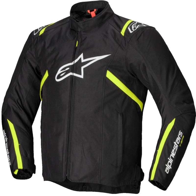 Chaqueta de moto Alpinestars T-SPS 2 Waterproof negro-blanco-amarillo fluo