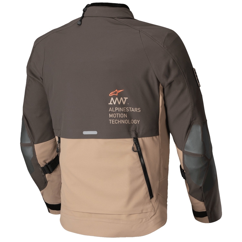 Chaqueta de moto Alpinestars AMT-8 Stretch Drystar XF marrón-caqui