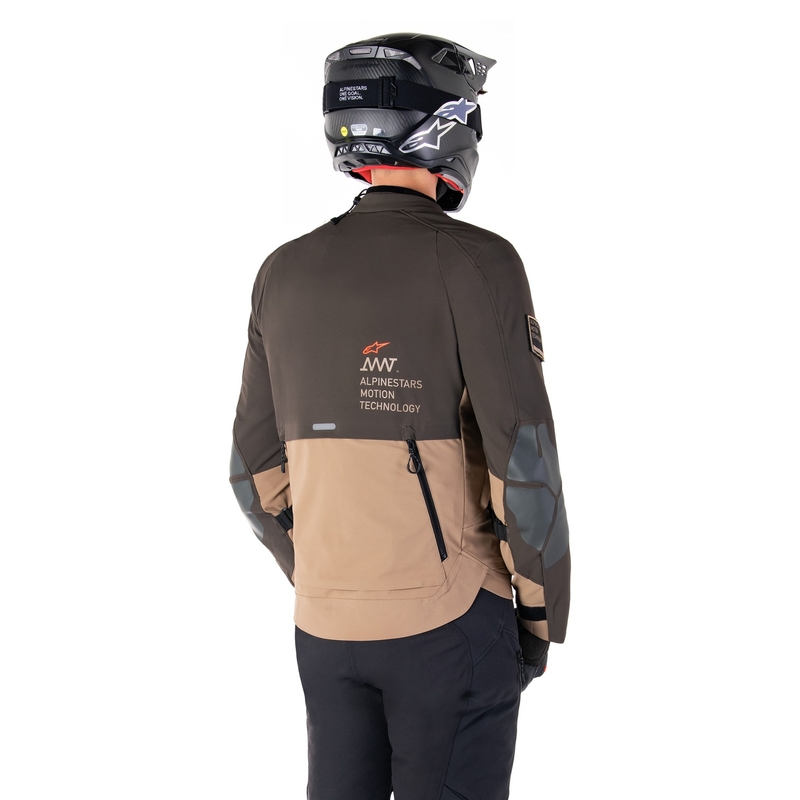 Chaqueta de moto Alpinestars AMT-8 Stretch Drystar XF marrón-caqui
