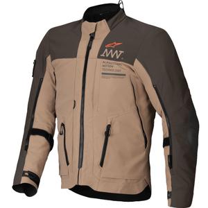 Chaqueta de moto Alpinestars AMT-8 Stretch Drystar XF marrón-caqui