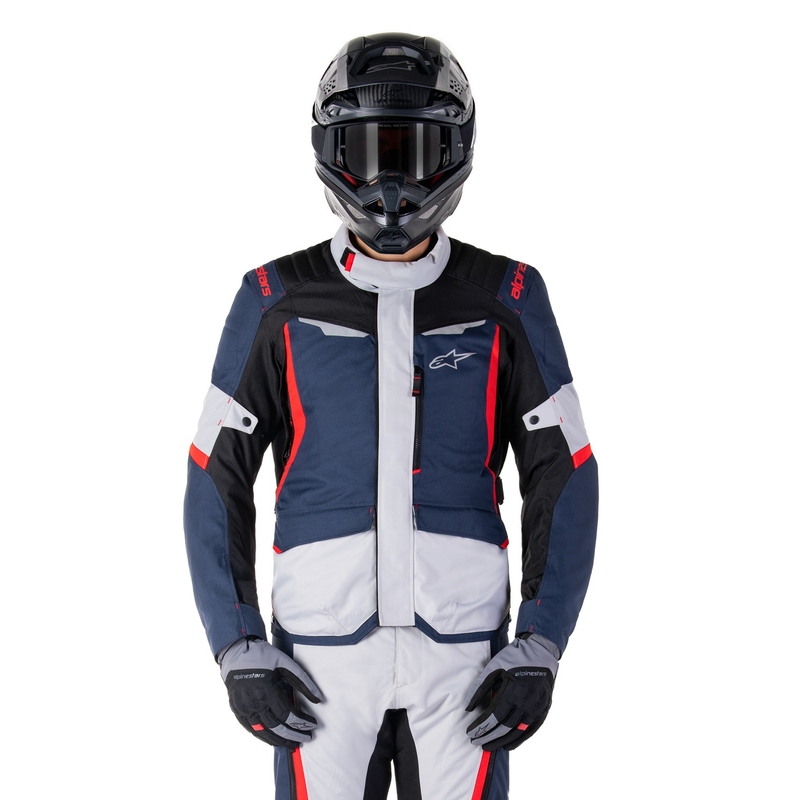 Chaqueta de moto Alpinestars ST-1 Waterproof azul oscuro-negro-rojo