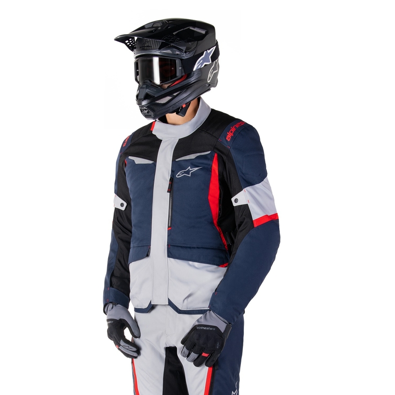 Chaqueta de moto Alpinestars ST-1 Waterproof azul oscuro-negro-rojo