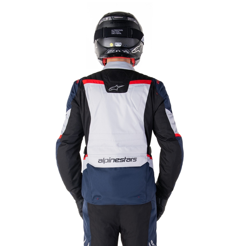 Chaqueta de moto Alpinestars ST-1 Waterproof azul oscuro-negro-rojo