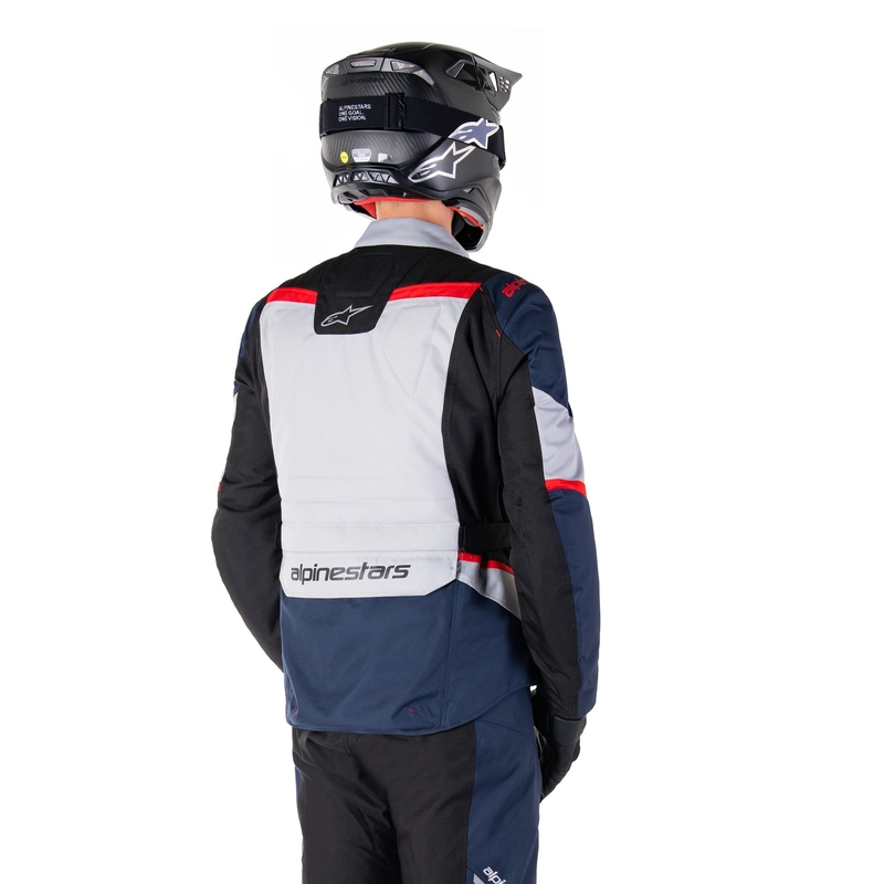 Chaqueta de moto Alpinestars ST-1 Waterproof azul oscuro-negro-rojo