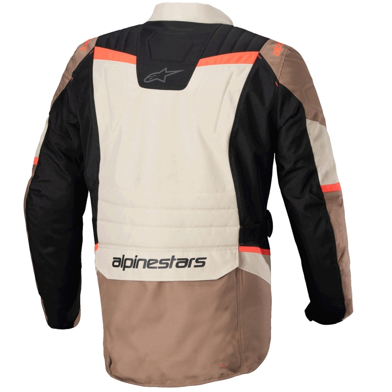 Chaqueta de moto Alpinestars ST-1 Waterproof caqui-arena-negro-rojo fluo