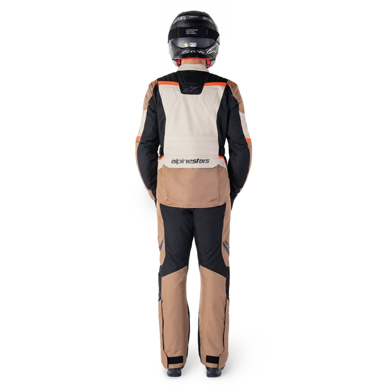 Chaqueta de moto Alpinestars ST-1 Waterproof caqui-arena-negro-rojo fluo