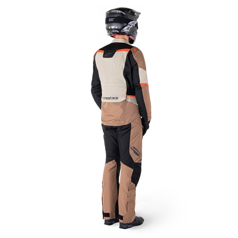 Chaqueta de moto Alpinestars ST-1 Waterproof caqui-arena-negro-rojo fluo