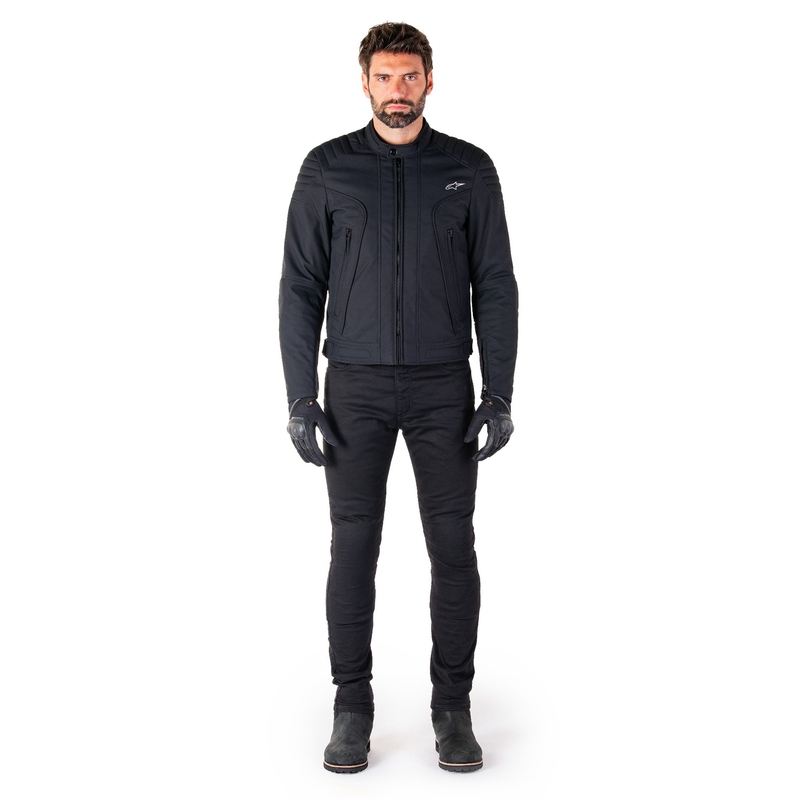 Chaqueta de Moto Alpinestars Clayton Resistente al Agua Negro-Negro