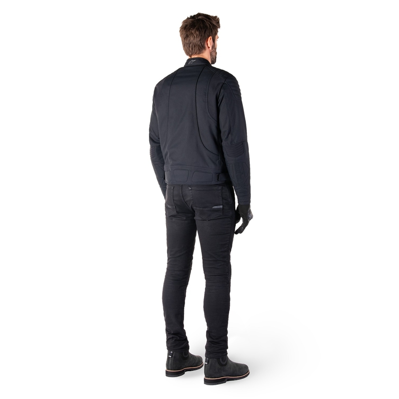 Chaqueta de Moto Alpinestars Clayton Resistente al Agua Negro-Negro
